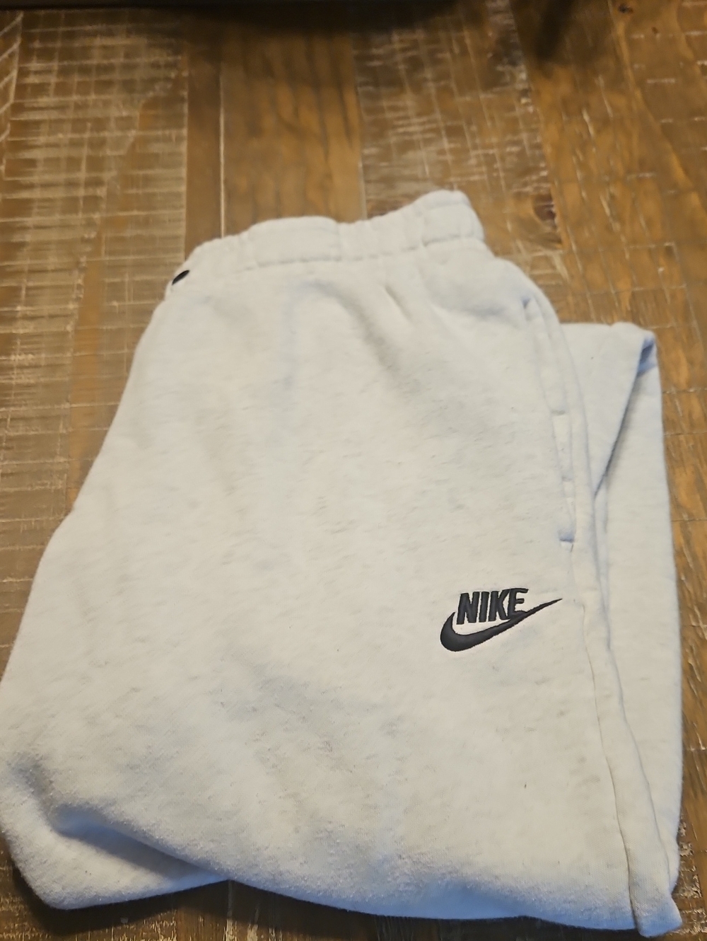 Nike Kids Pale Blue Sweatpants with Black Swoosh Size Small